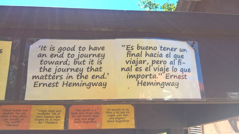 Hemingway quote on travel