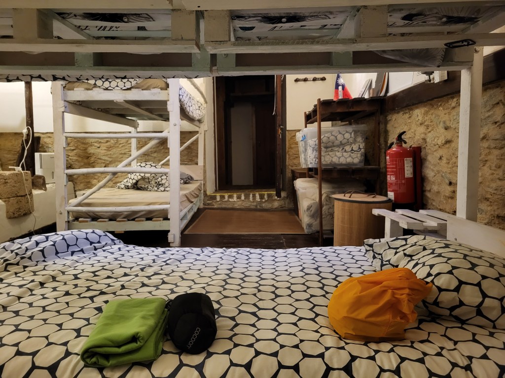 Bunkbeds in an albergue on the Camino de Santiago.