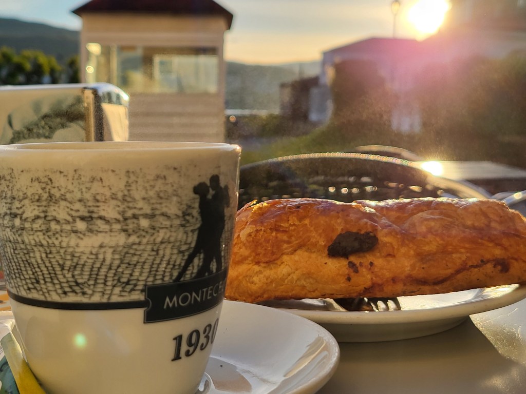 The final pilgrim breakfast in Corcubion.
