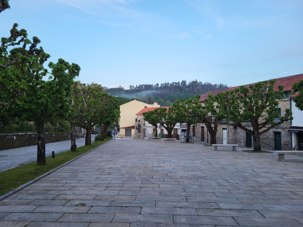 Plaza in Negreira, Spain.