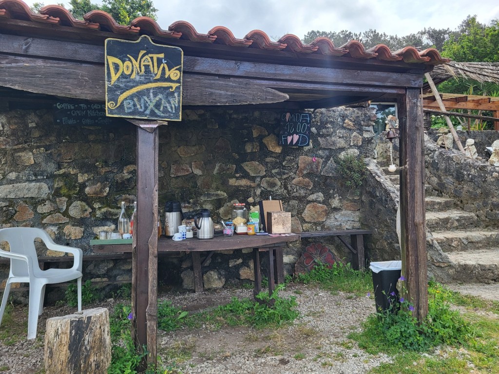 Donation-based refreshments in Buxan, Spain