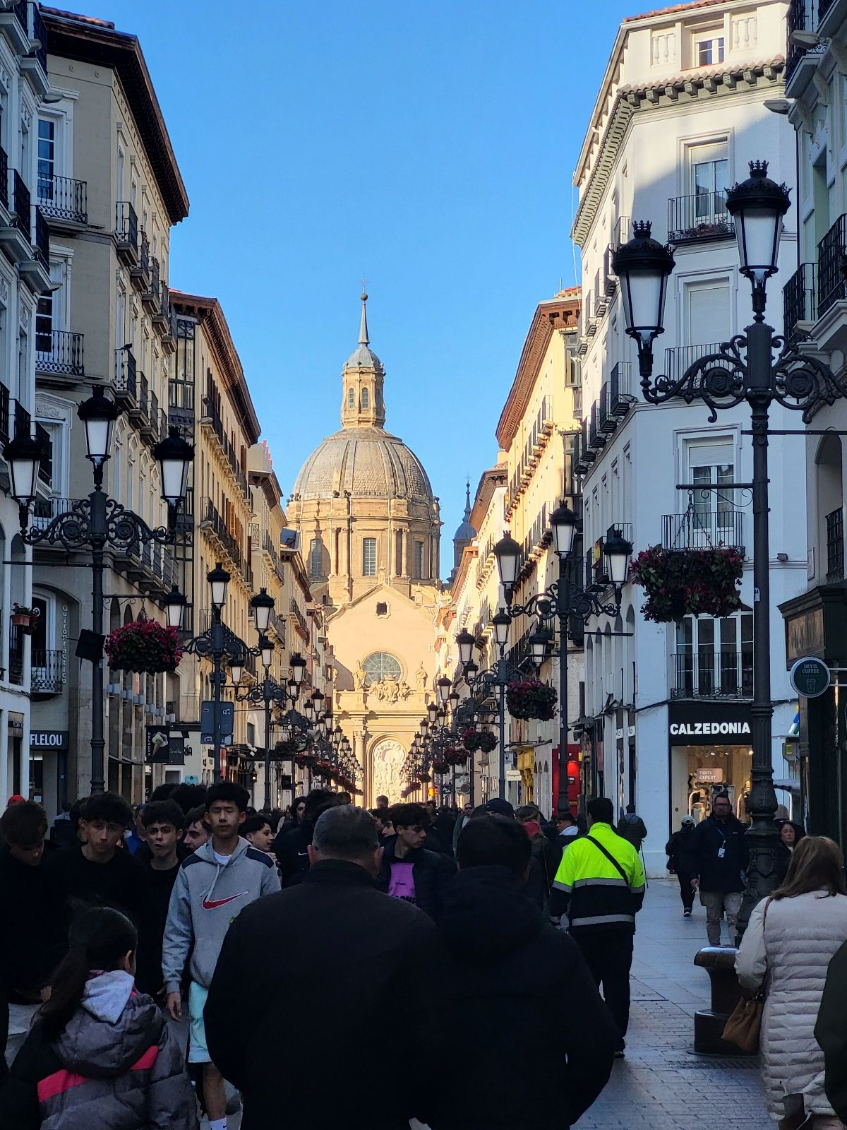 Street level view of Zaragoza, Spain.