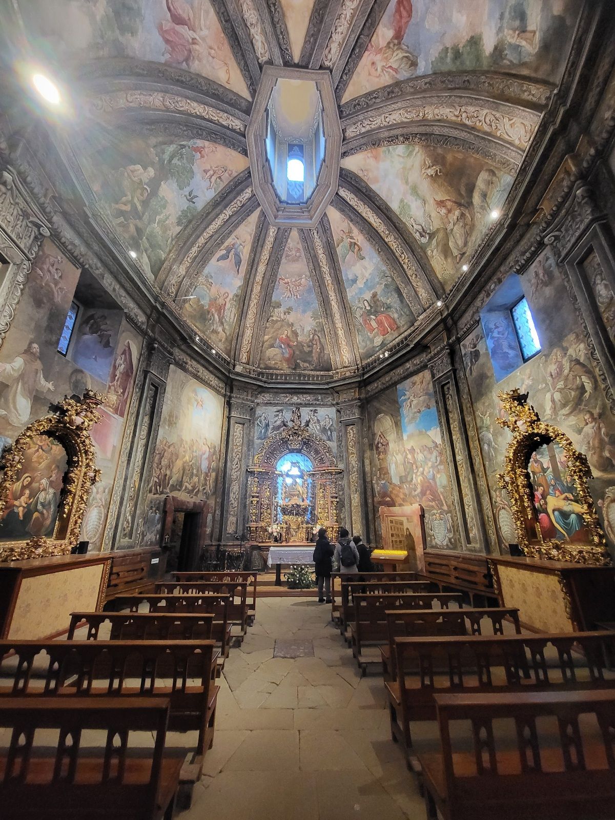 Inside the chapel of the Ermita de San Saturio.