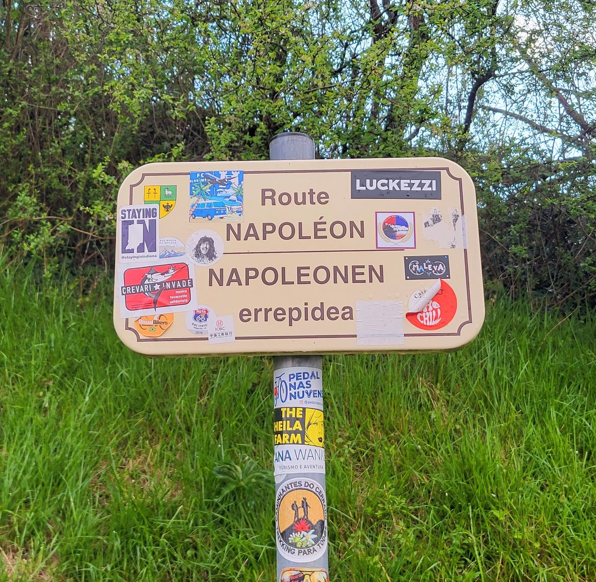 Sign for the Napoleon Route in France.